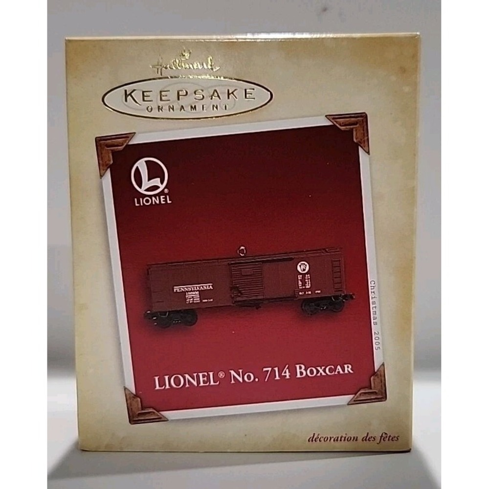 Hallmark Keepsake Lionel No. 714 Boxcar 2005 Die-Cast Metal Ornament QXI6125